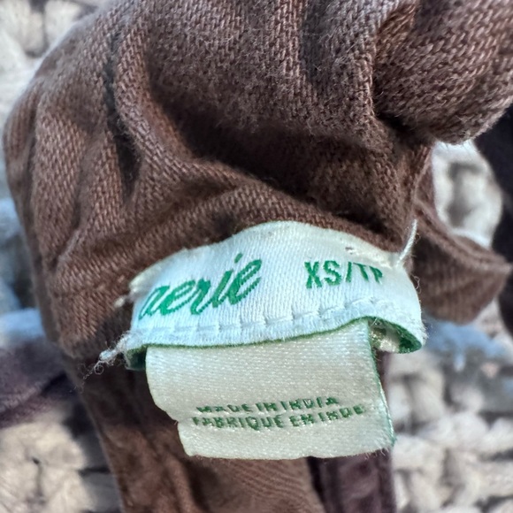 Aerie Werk & Play Twill‎ Overalls Relic Brown Size XS Raw Hem - Picture 6 of 7